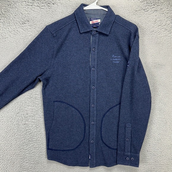 Notre‎ Dame Fighting Irish Shacket Mens Small Blue Jacket Pocket Johnnie-O NEW